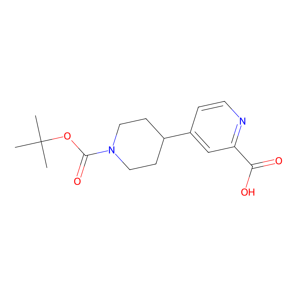 4-[1-(Tert-butoxycarbonyl)-4-piperidinyl]-2-pyridinecarboxylic acid molecular structure, CAS 1559064-20-8