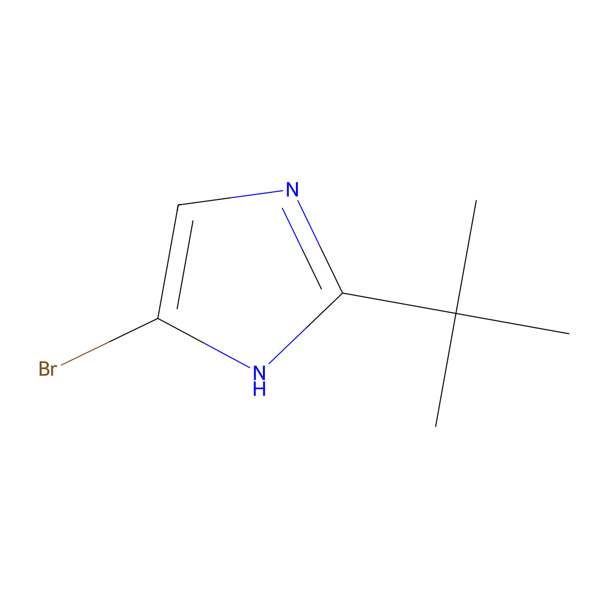 5-bromo-2-tert-butyl-1H-imidazole molecular structure, CAS 1559067-54-7