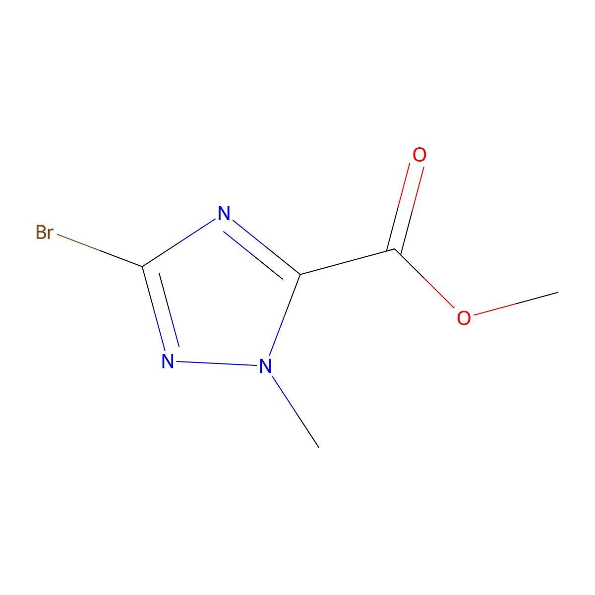 methyl 3-bromo-1-methyl-1H-1,2,4-triazole-5-carboxylate molecular structure, CAS 1559067-56-9