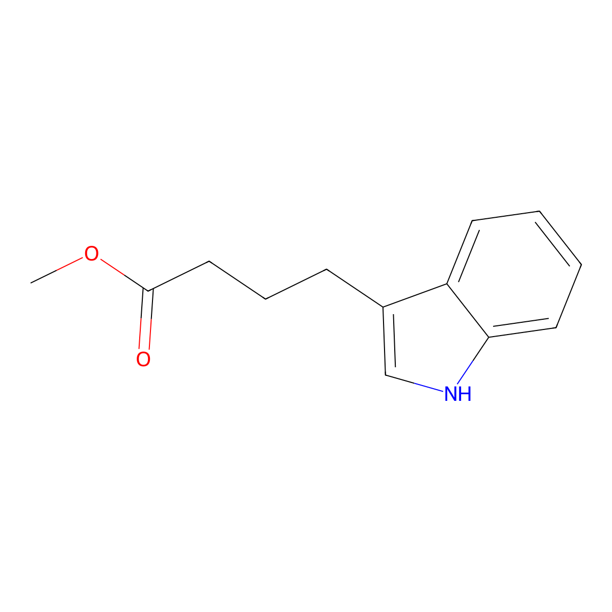 Methyl 4-(indol-3-yl)butyrate molecular structure, CAS 15591-70-5