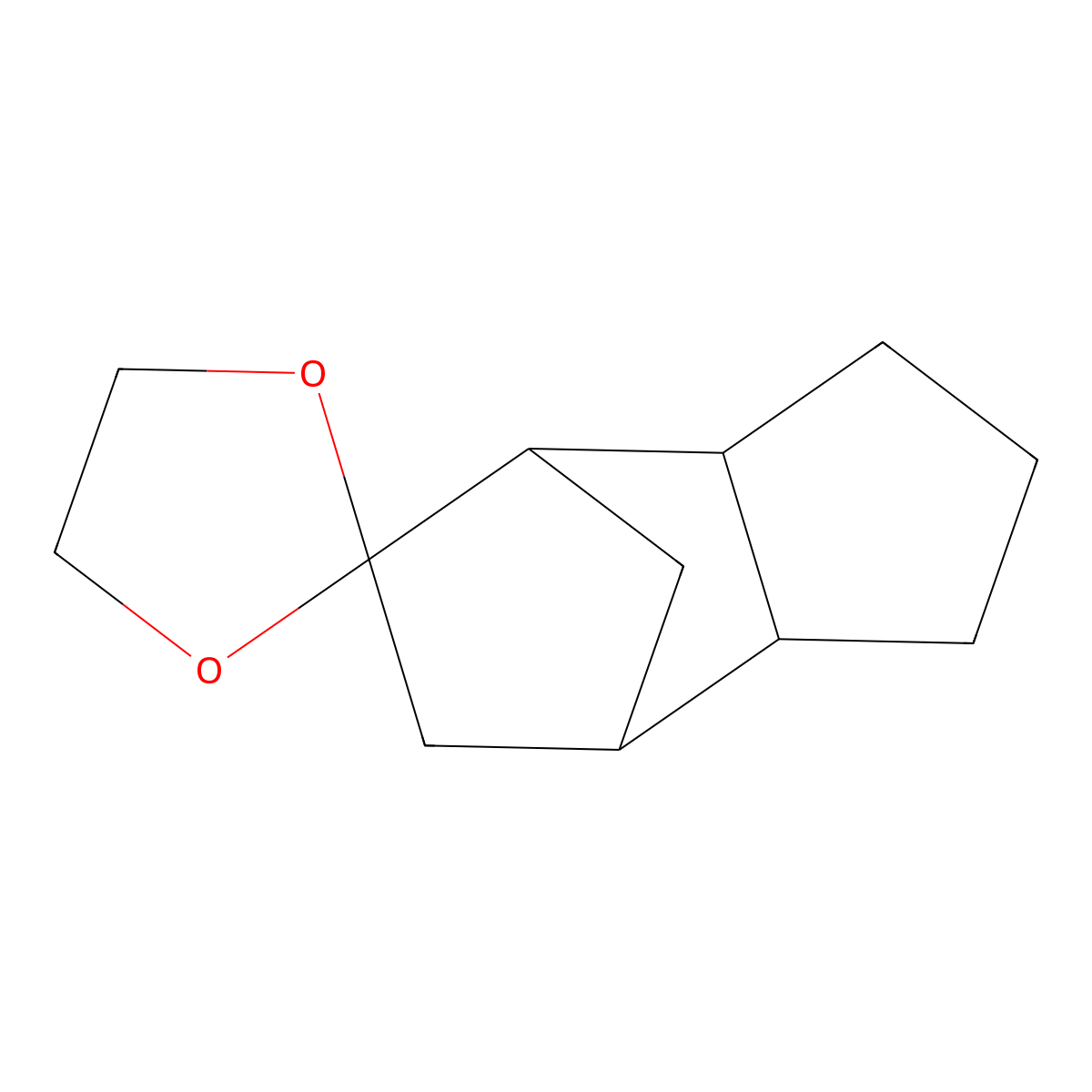 (3'alpha,4'alpha,7'alpha,7'aalpha)-octahydrospiro(1,3-dioxolane-2,5'-(4,7)methano(5H)indene) molecular structure, CAS 15591-90-9