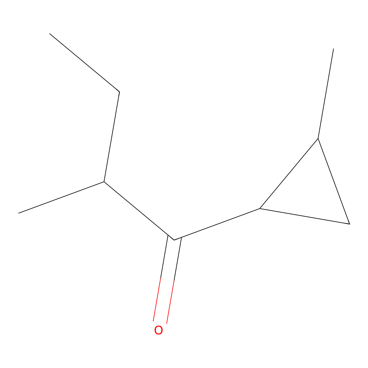 2-Methyl-1-(2-methylcyclopropyl)butan-1-one molecular structure, CAS 1559136-73-0