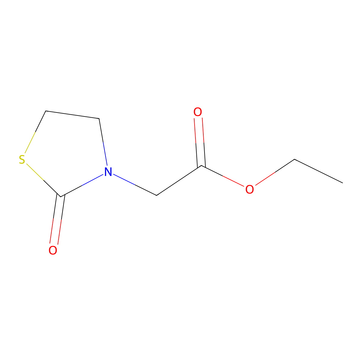 Ethyl 2-(2-oxo-1,3-thiazolidin-3-yl)acetate molecular structure, CAS 155914-65-1