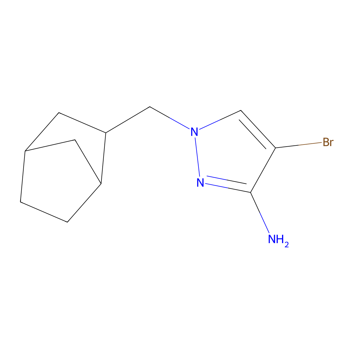 1-(Bicyclo[2.2.1]heptan-2-ylmethyl)-4-bromo-1h-pyrazol-3-amine molecular structure, CAS 1559140-52-1