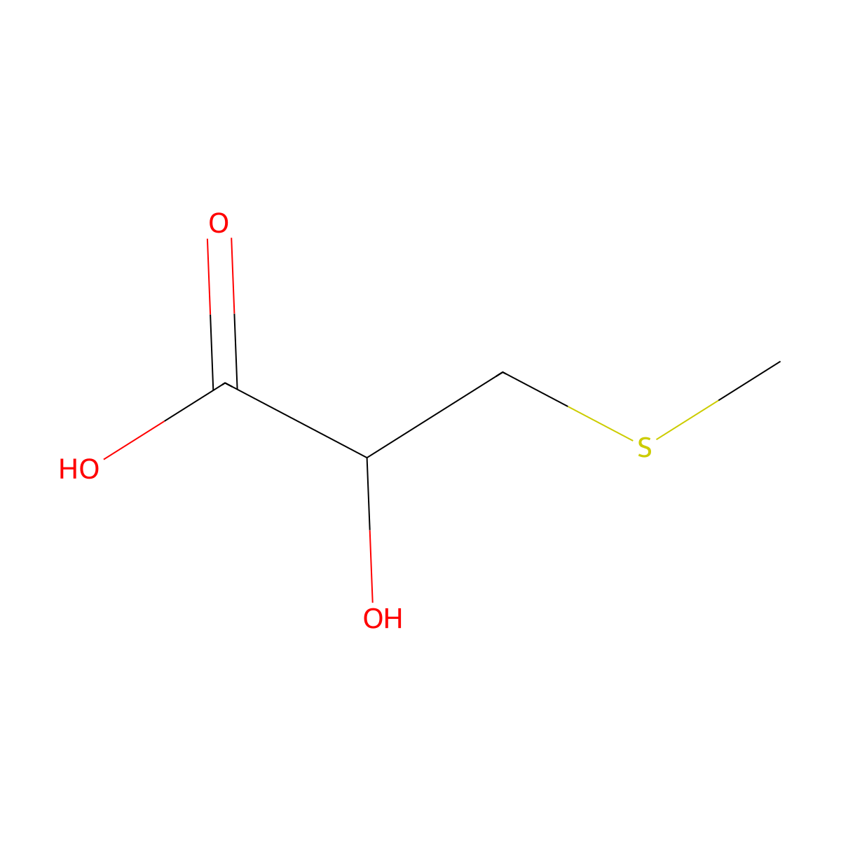 2-Hydroxy-3-(methylsulfanyl)propanoic acid molecular structure, CAS 15592-42-4