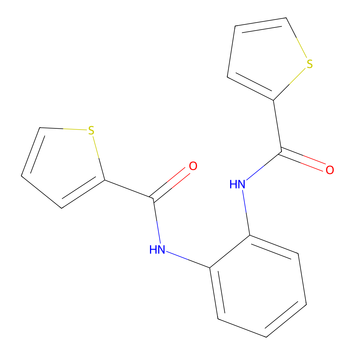 N-[2-(thiophene-2-carbonylamino)phenyl]thiophene-2-carboxamide molecular structure, CAS 155929-08-1