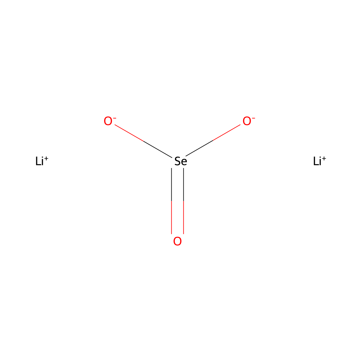 Lithium selenite molecular structure, CAS 15593-51-8