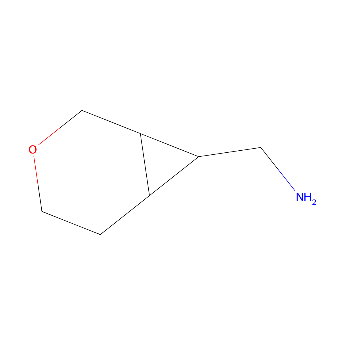 (3-Oxabicyclo(4.1.0)heptan-7-yl)methanamine molecular structure, CAS 1559337-84-6