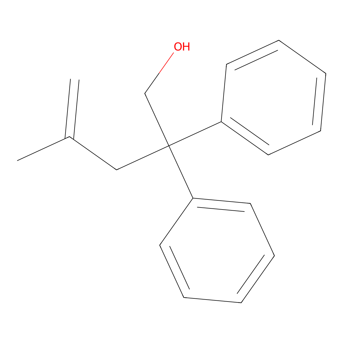 4-Methyl-2,2-diphenylpent-4-en-1-ol molecular structure, CAS 155934-15-9