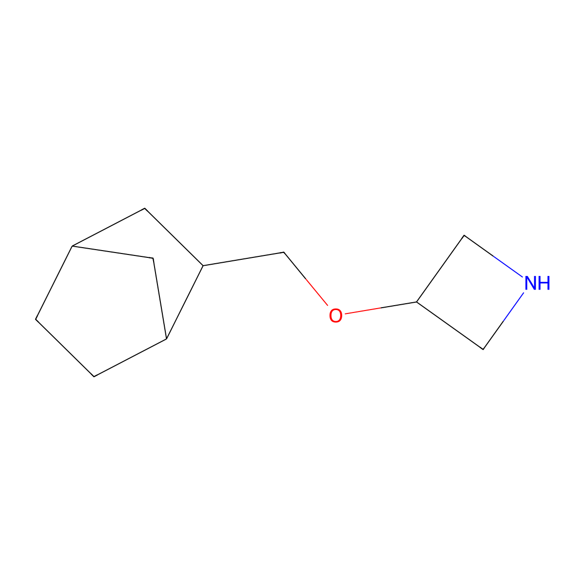 3-(Bicyclo[2.2.1]heptan-2-ylmethoxy)azetidine molecular structure, CAS 1559360-33-6