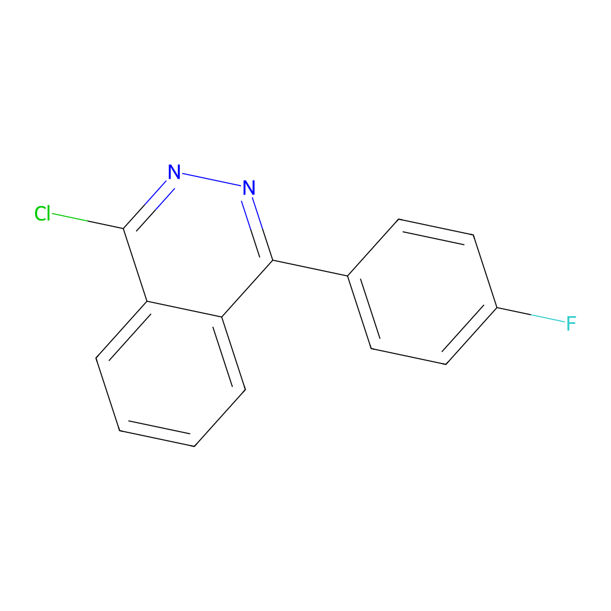 1-Chloro-4-(4-fluorophenyl)phthalazine molecular structure, CAS 155937-28-3