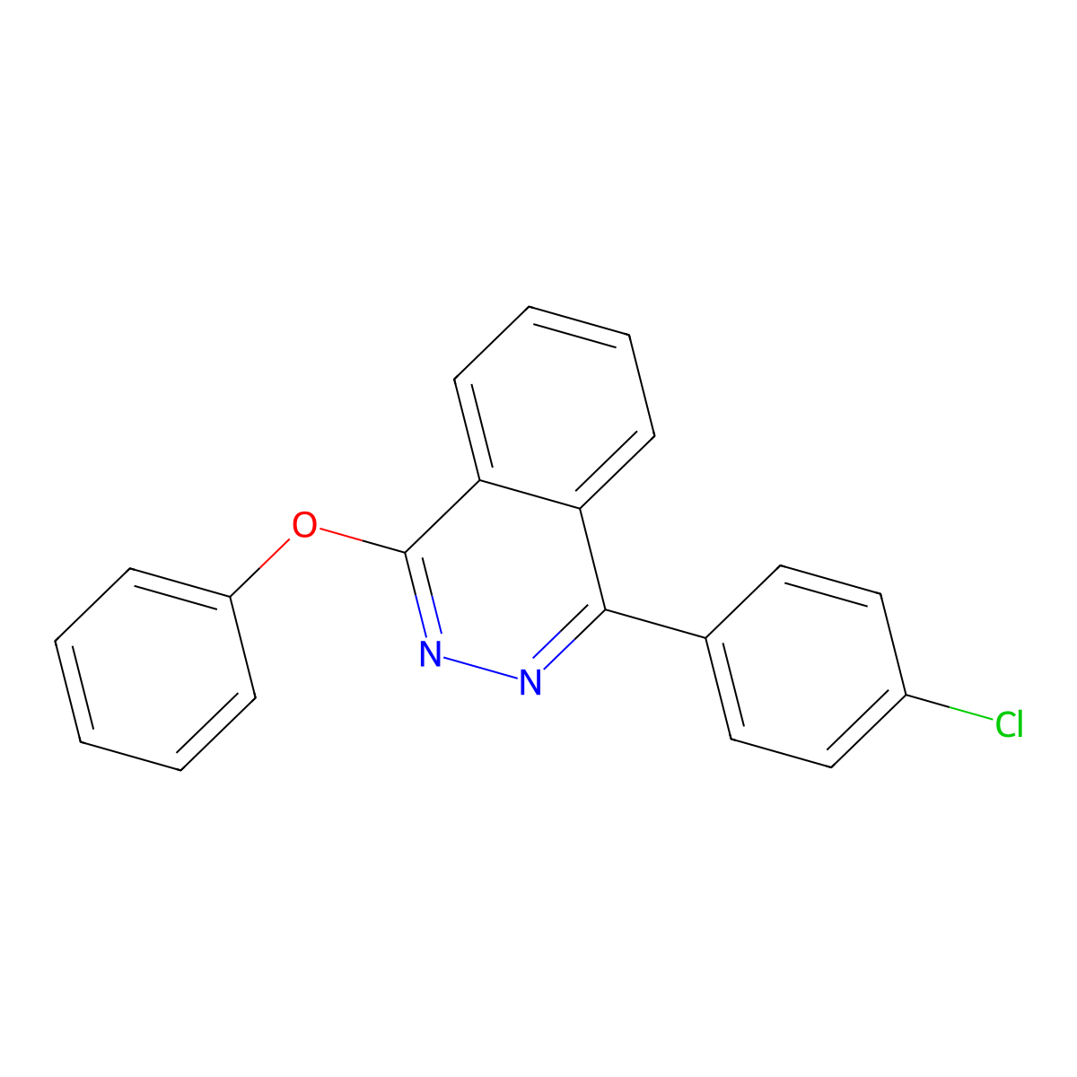 1-(4-Chlorophenyl)-4-phenoxyphthalazine molecular structure, CAS 155937-29-4
