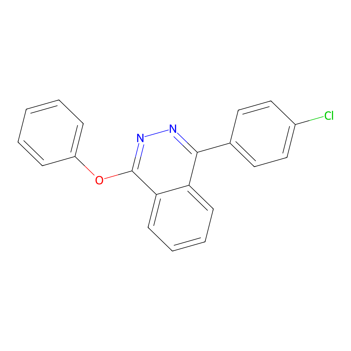 1-(4-Chlorophenyl)-4-phenoxyphthalazine molecular structure, CAS 155937-29-4