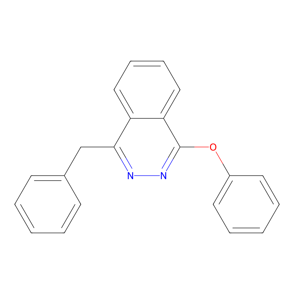 1-Benzyl-4-phenoxyphthalazine molecular structure, CAS 155937-32-9