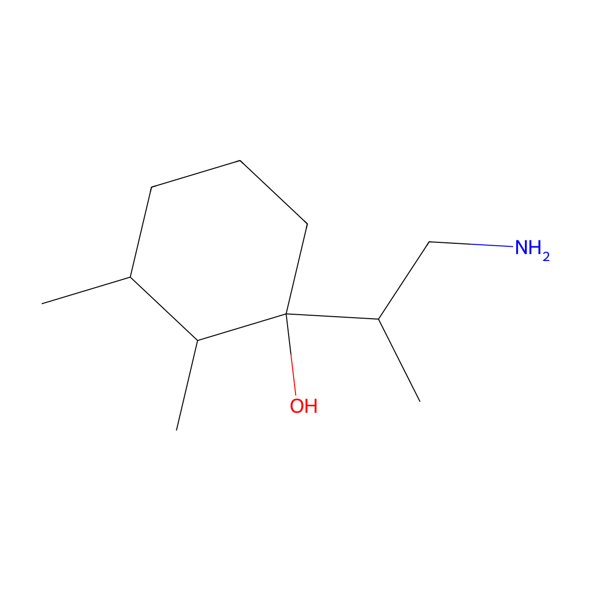 1-(1-Aminopropan-2-yl)-2,3-dimethylcyclohexan-1-ol molecular structure, CAS 1559372-64-3