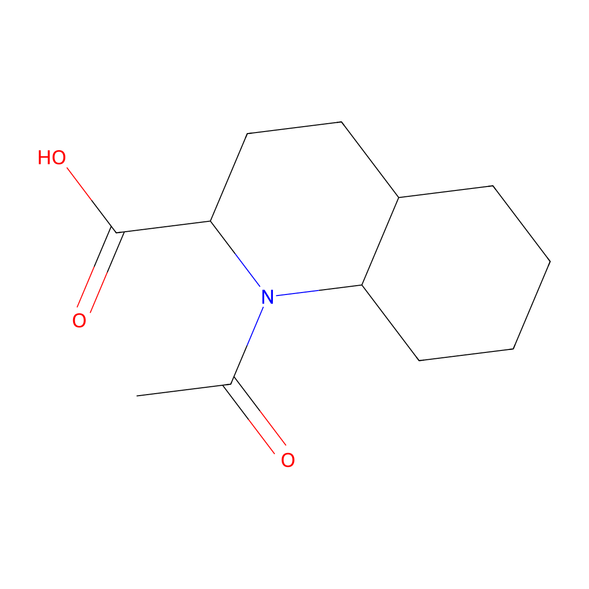1-Acetyl-decahydroquinoline-2-carboxylic acid molecular structure, CAS 1559398-70-7