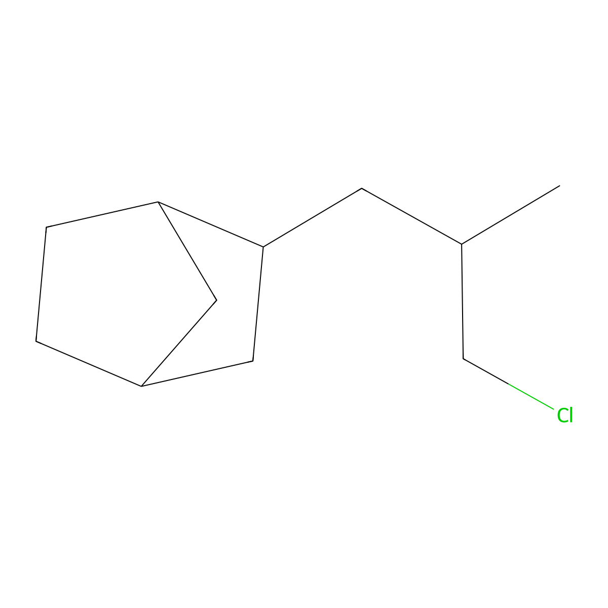 2-(3-Chloro-2-methylpropyl)bicyclo[2.2.1]heptane molecular structure, CAS 1559417-52-5