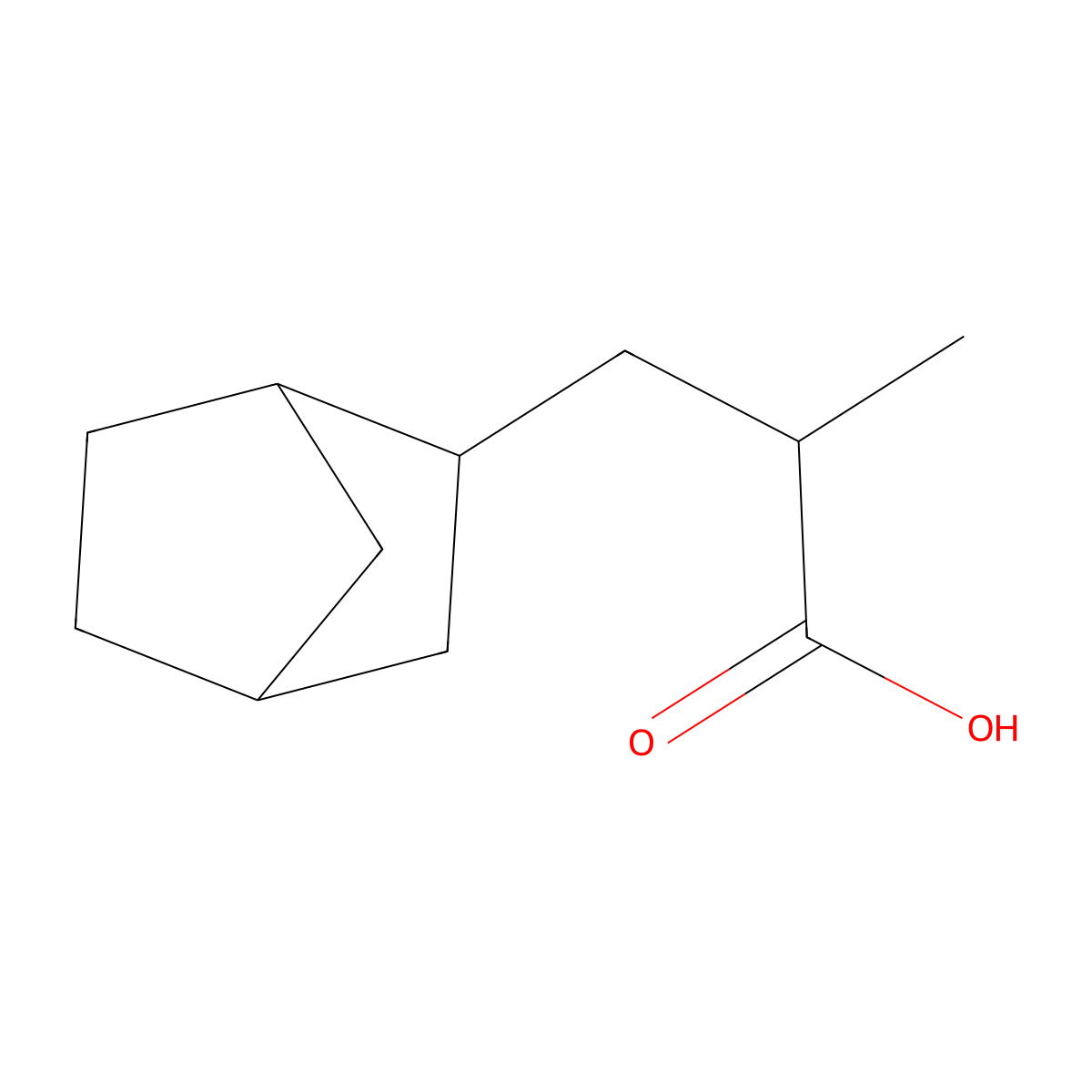 3-(Bicyclo[2.2.1]heptan-2-yl)-2-methylpropanoic acid molecular structure, CAS 1559419-74-7