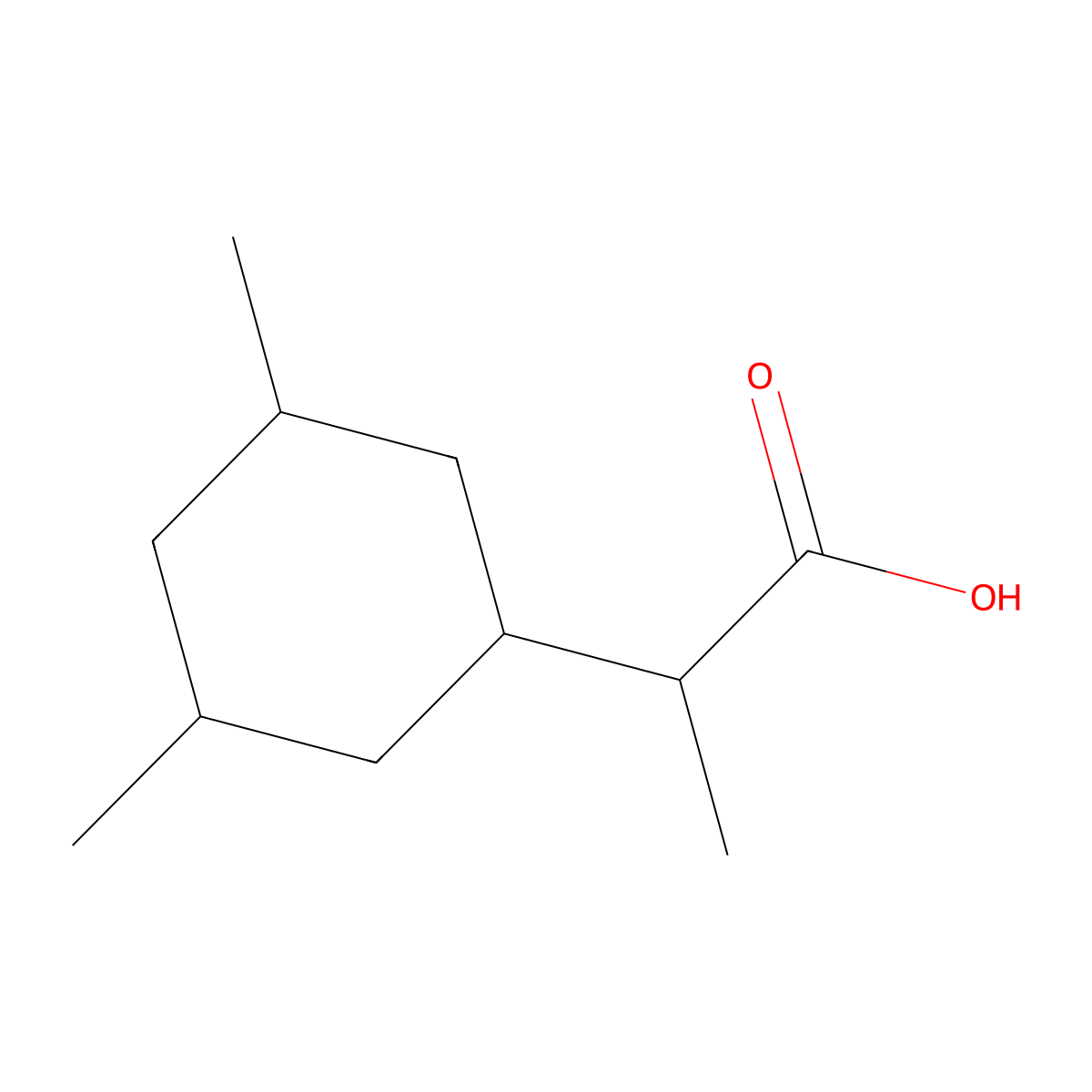 2-(3,5-Dimethylcyclohexyl)propanoic acid molecular structure, CAS 1559458-18-2