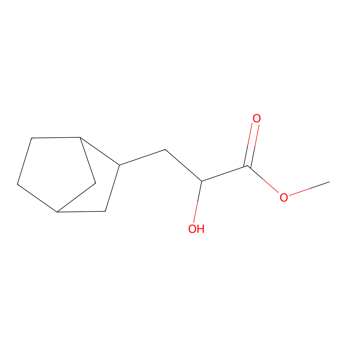Methyl 3-(bicyclo[2.2.1]heptan-2-yl)-2-hydroxypropanoate molecular structure, CAS 1559466-01-1