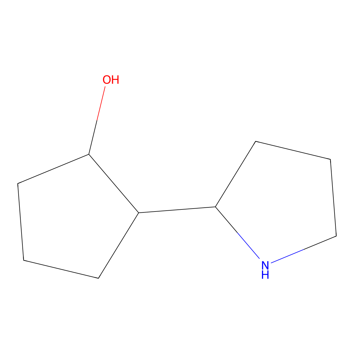 2-(Pyrrolidin-2-yl)cyclopentan-1-ol molecular structure, CAS 1559563-26-6