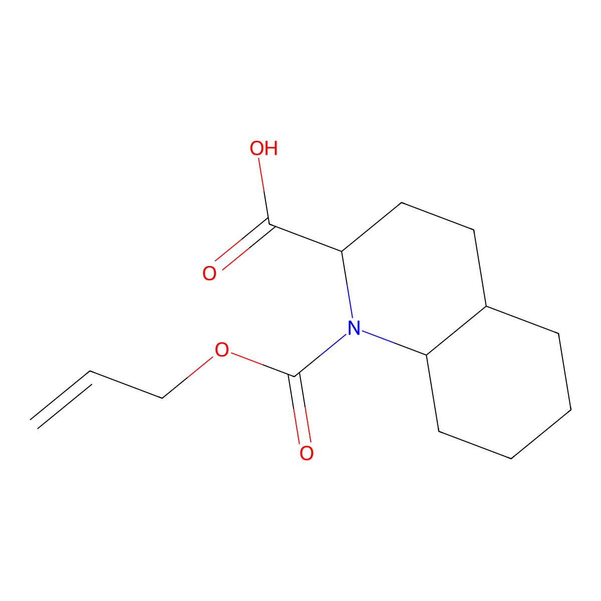 1-[(Prop-2-en-1-yloxy)carbonyl]-decahydroquinoline-2-carboxylic acid molecular structure, CAS 1559564-86-1