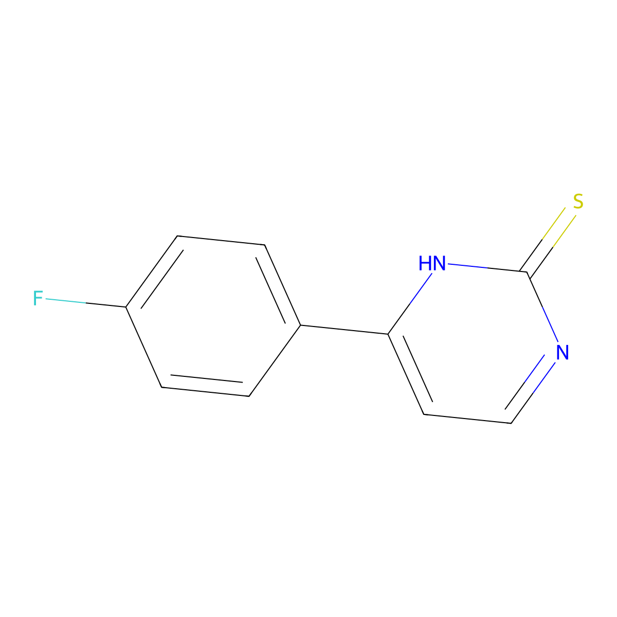 4-(4-Fluorophenyl)-2-pyrimidinethiol molecular structure, CAS 155957-43-0