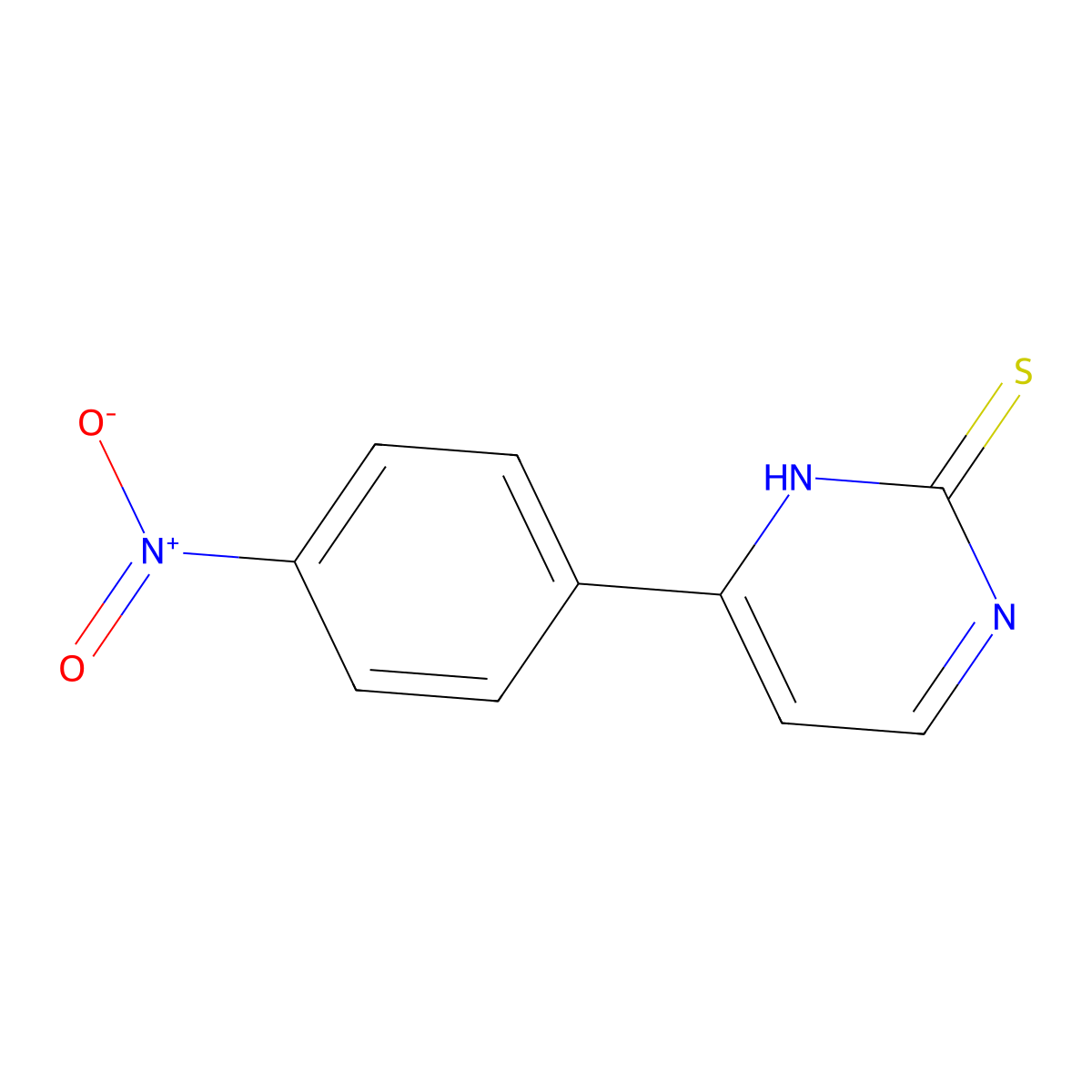 4-(4-Nitrophenyl)pyrimidine-2-thiol molecular structure, CAS 155957-44-1