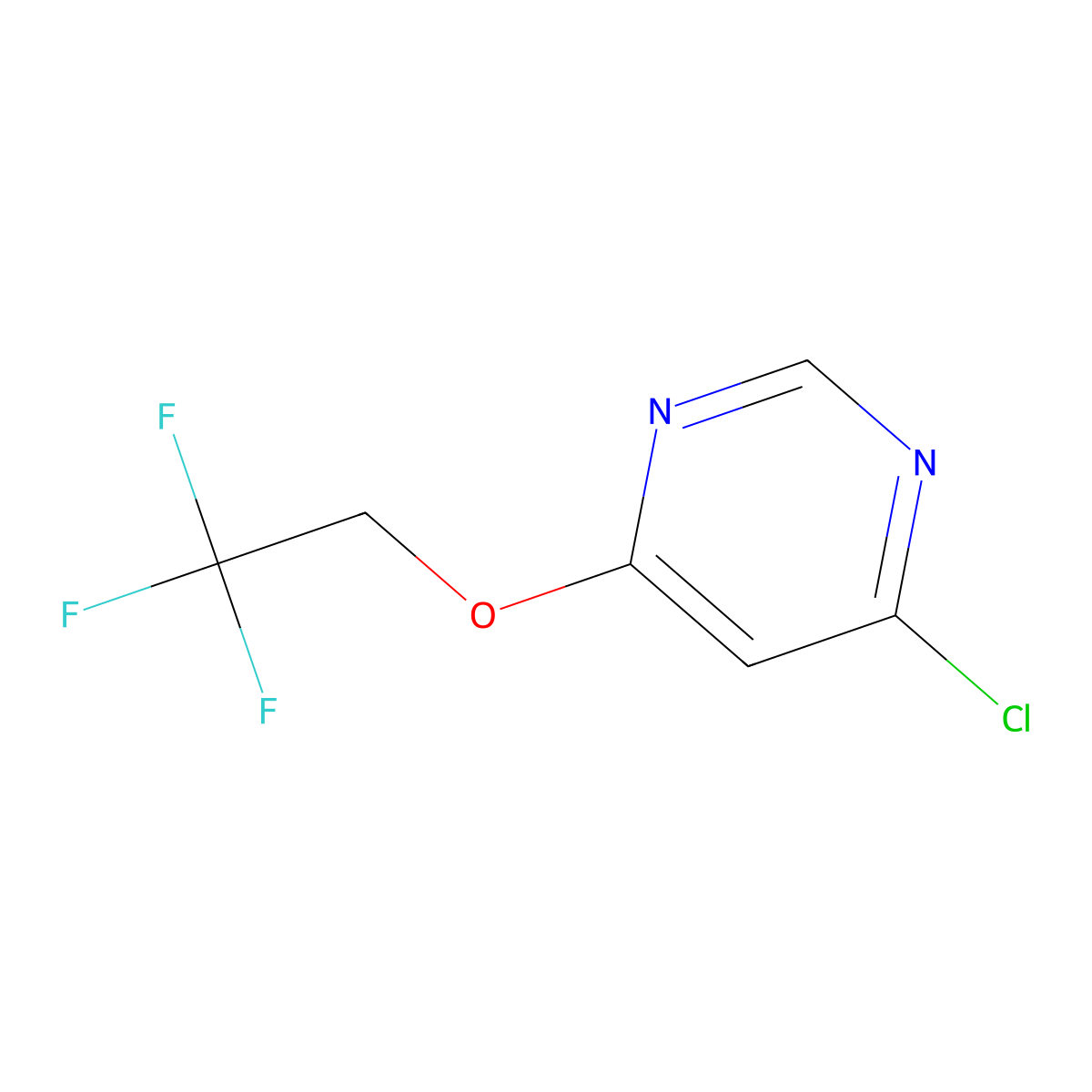 4-Chloro-6-(2,2,2-trifluoroethoxy)pyrimidine molecular structure, CAS 155957-47-4