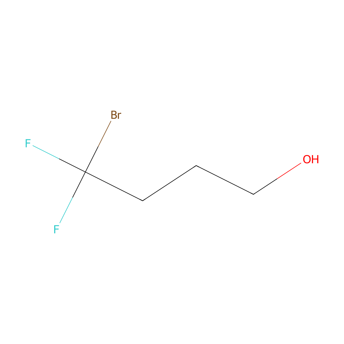 4-Bromo-4,4-difluorobutan-1-ol molecular structure, CAS 155957-60-1