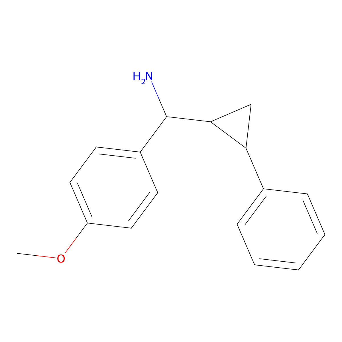 1-(4-Methoxyphenyl)-1-(2-phenylcyclopropyl)methanamine molecular structure, CAS 1559583-22-0