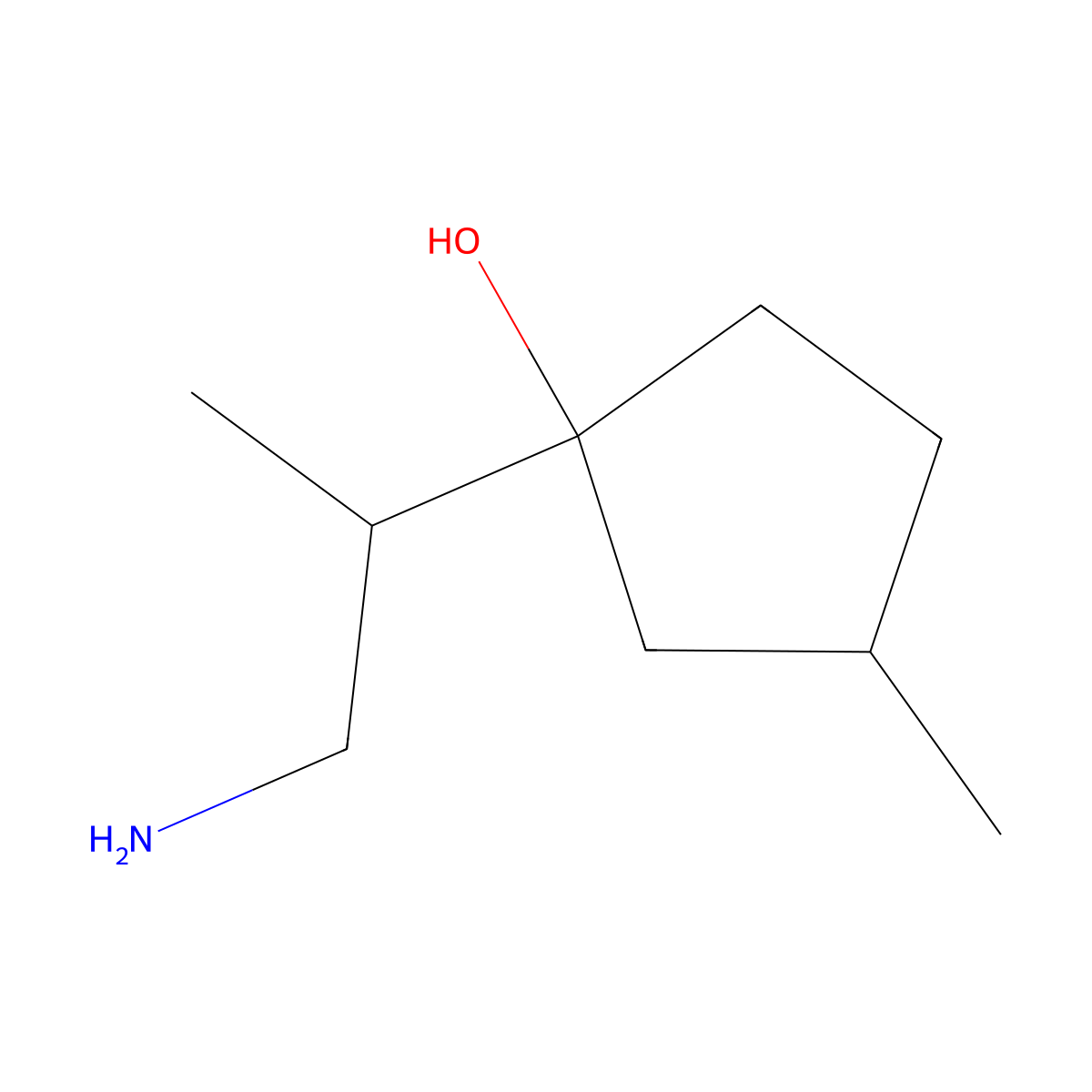 1-(1-Aminopropan-2-yl)-3-methylcyclopentan-1-ol molecular structure, CAS 1559588-19-0