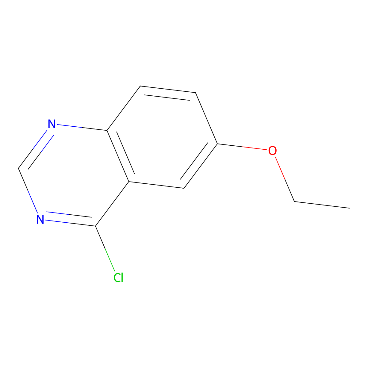 4-Chloro-6-ethoxyquinazoline molecular structure, CAS 155960-92-2