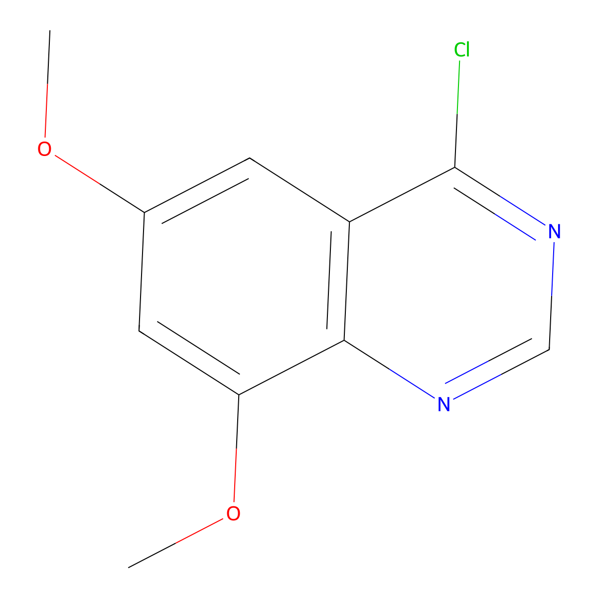 4-Chloro-6,8-dimethoxyquinazoline molecular structure, CAS 155960-96-6