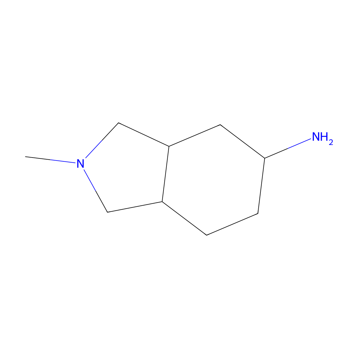 2-methyl-octahydro-1H-isoindol-5-amine molecular structure, CAS 1559682-91-5