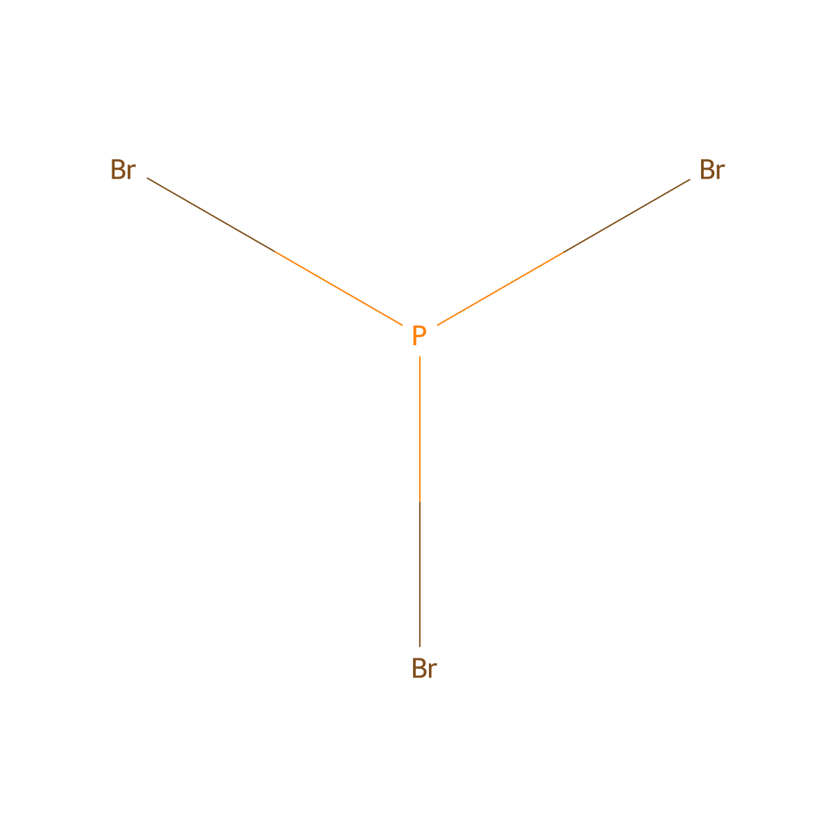 Phosphorus tribromide molecular structure, CAS 15597-40-7