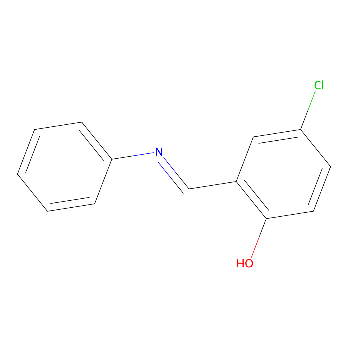 5-Chlorosalicylidene aniline molecular structure, CAS 15597-76-9