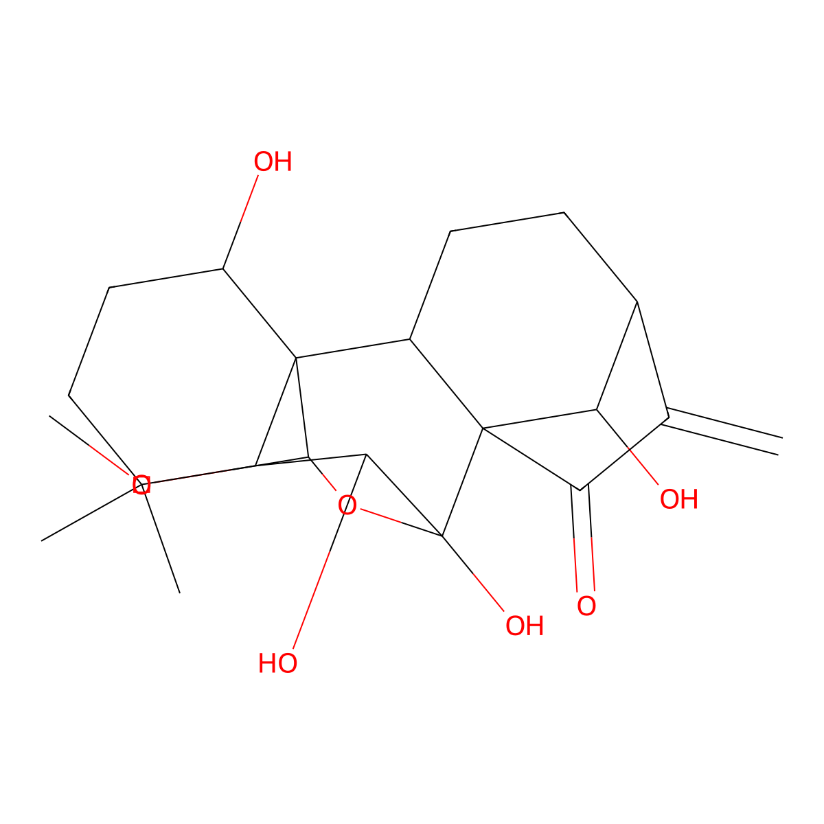 (2S,5S,8R,9R,10S,11R,15S,16S,18R)-9,10,15,18-tetrahydroxy-16-methoxy-12,12-dimethyl-6-methylidene-17-oxapentacyclo[7.6.2.15,8.01,11.02,8]octadecan-7-one molecular structure, CAS 155977-87-0