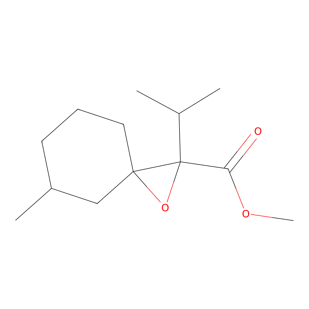 Methyl 5-methyl-2-(propan-2-yl)-1-oxaspiro[2.5]octane-2-carboxylate molecular structure, CAS 1559770-45-4