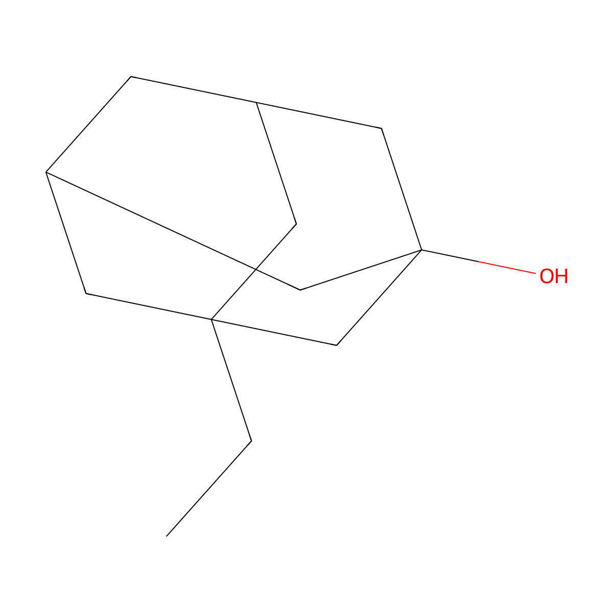 3-Ethyladamantan-1-ol molecular structure, CAS 15598-87-5