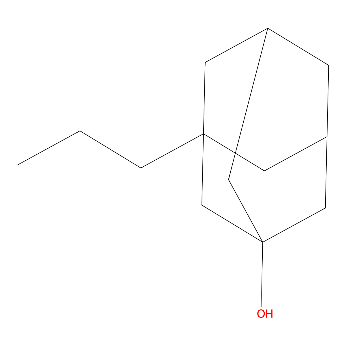 3-Propyl-1-adamantanol molecular structure, CAS 15598-88-6
