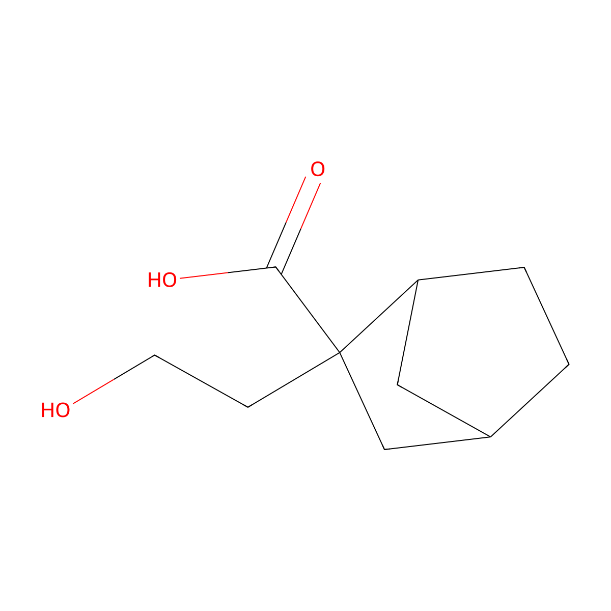 2-(2-Hydroxyethyl)bicyclo[2.2.1]heptane-2-carboxylic acid molecular structure, CAS 1559804-23-7