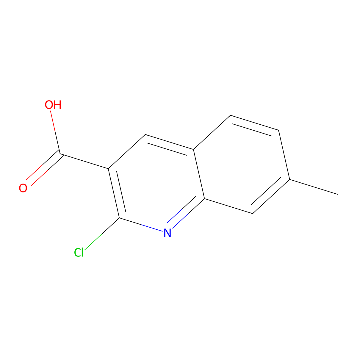 2-Chloro-7-methylquinoline-3-carboxylic acid molecular structure, CAS 155983-19-0