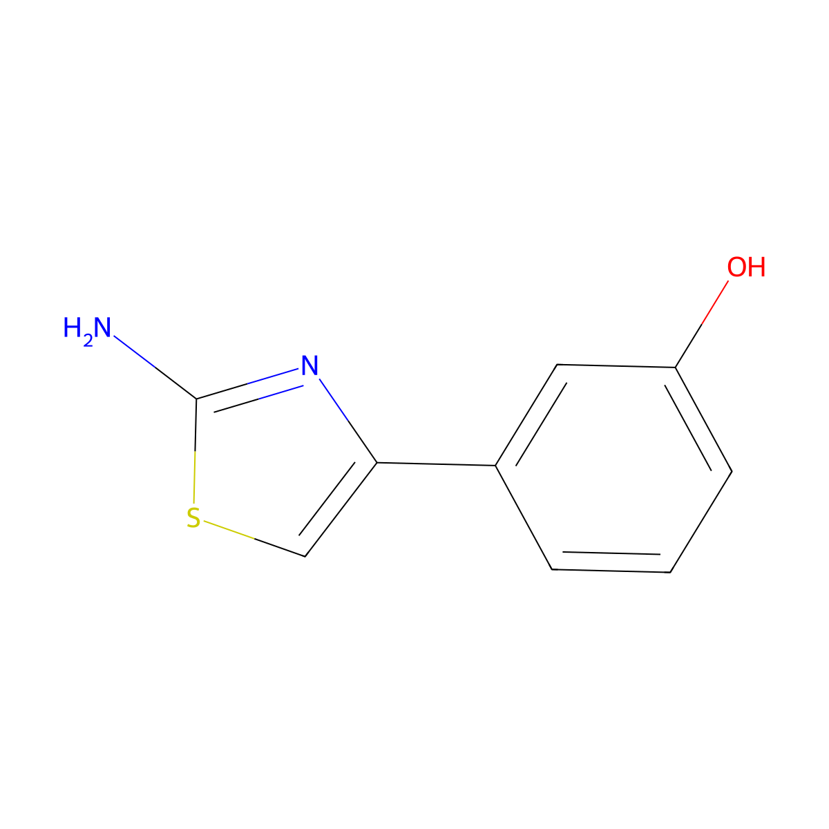 3-(2-Amino-1,3-thiazol-4-yl)phenol molecular structure, CAS 155983-86-1
