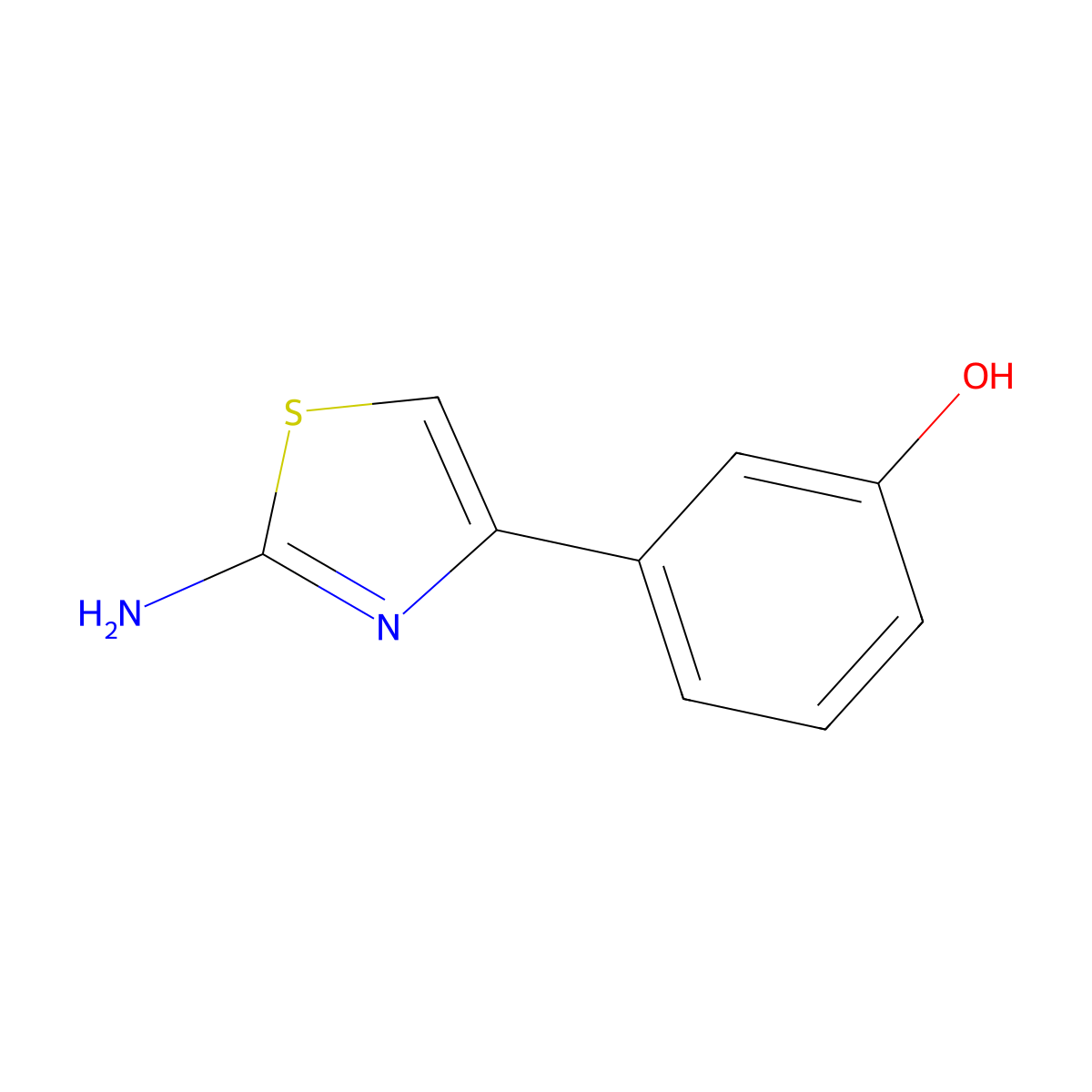 3-(2-Amino-1,3-thiazol-4-yl)phenol molecular structure, CAS 155983-86-1