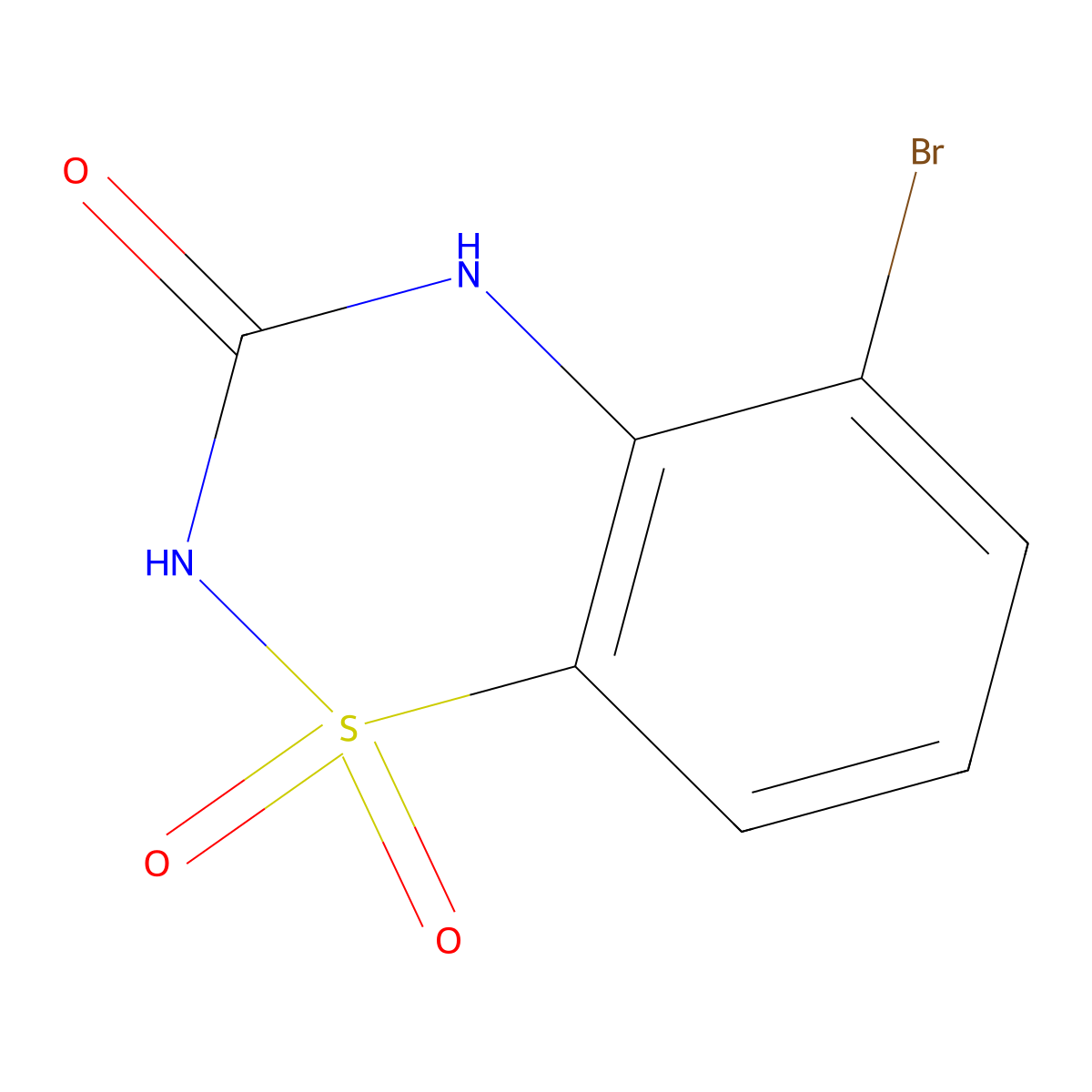 5-Bromo-2H-benzo[e][1,2,4]thiadiazin-3(4H)-one 1,1-dioxide molecular structure, CAS 155983-98-5