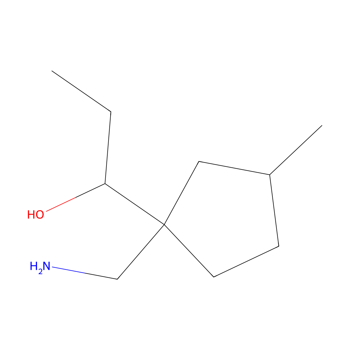 1-[1-(Aminomethyl)-3-methylcyclopentyl]propan-1-ol molecular structure, CAS 1559844-46-0