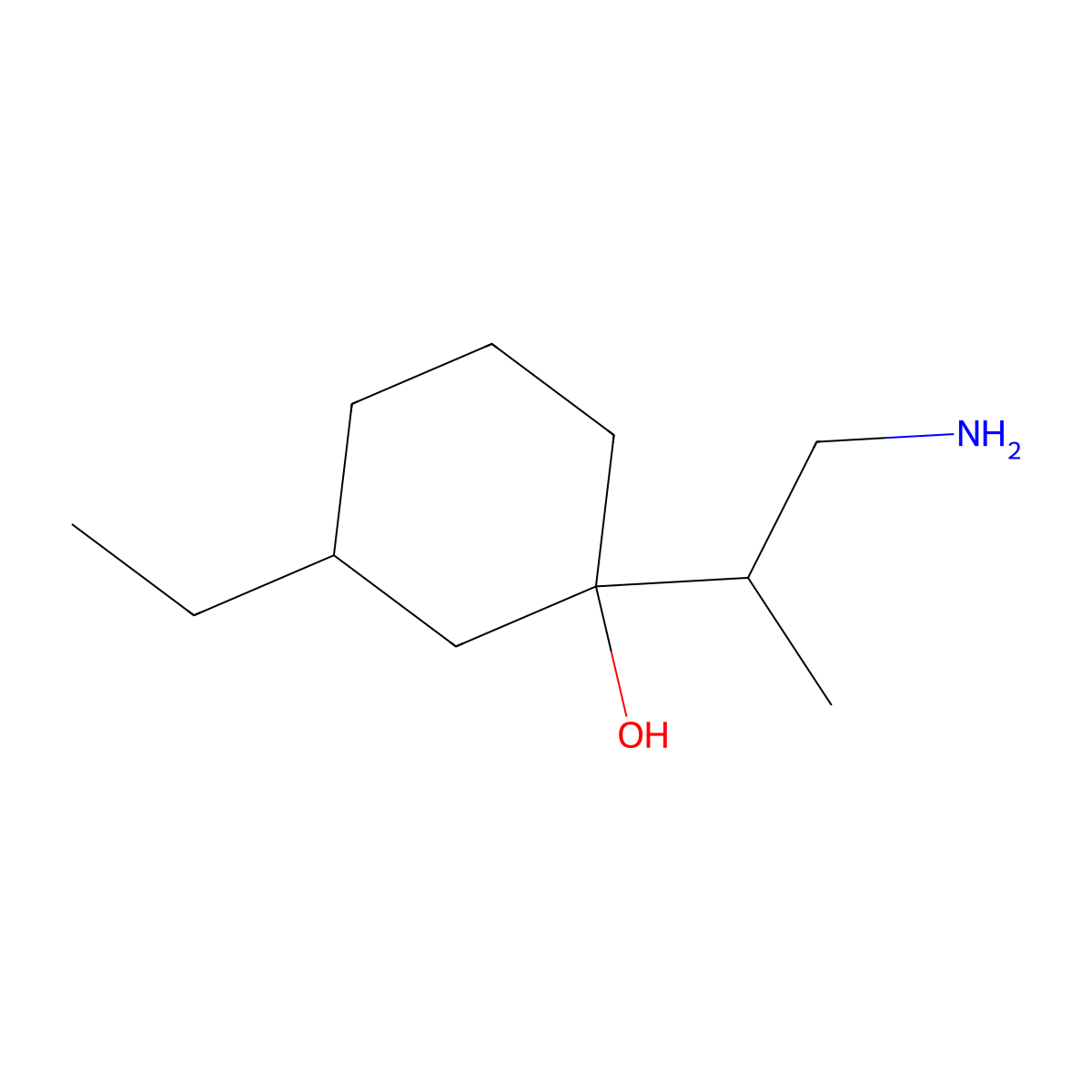 1-(1-Aminopropan-2-yl)-3-ethylcyclohexan-1-ol molecular structure, CAS 1559878-78-2
