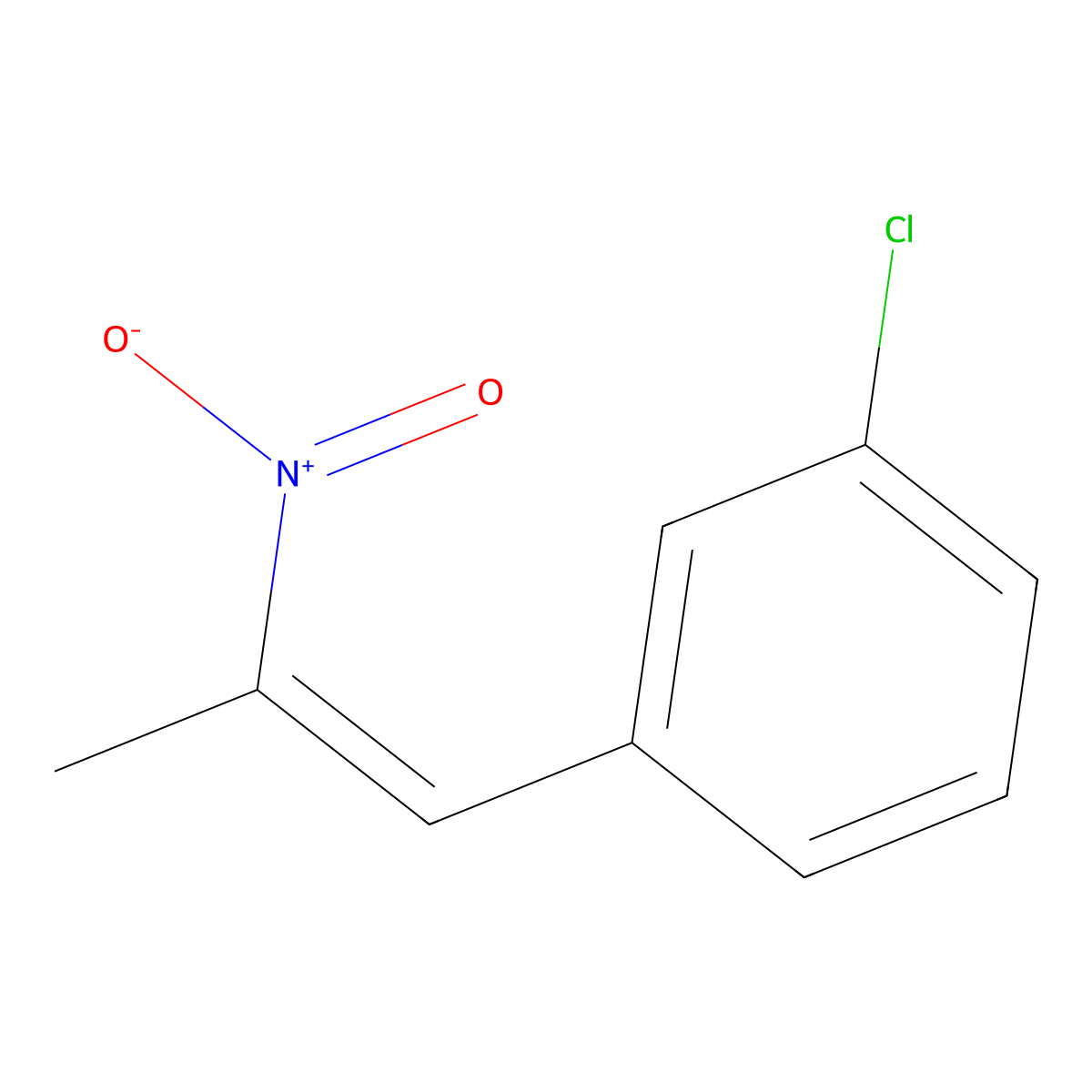 1-(3-Chlorophenyl)-2-nitropropene molecular structure, CAS 155988-36-6