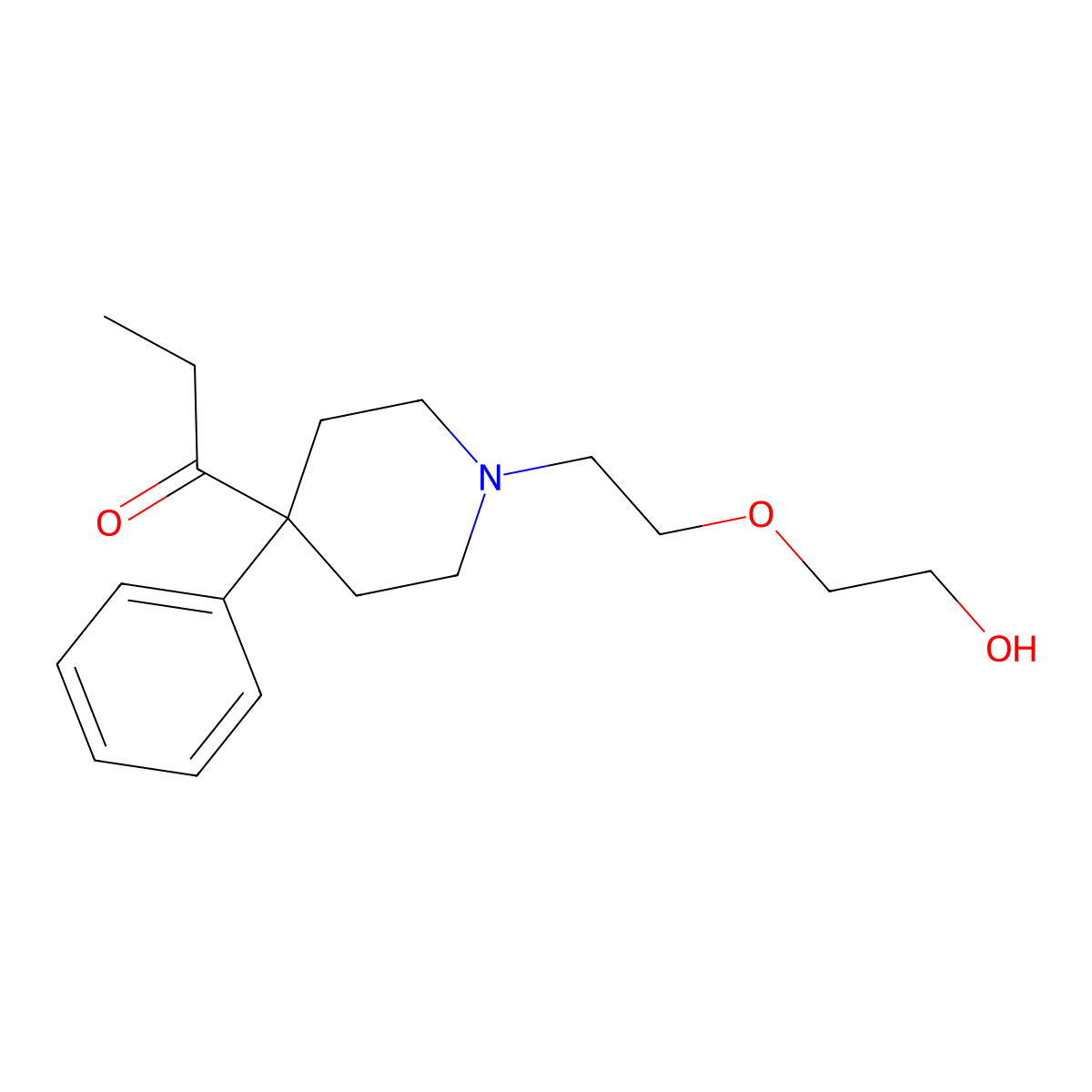 Droxypropine molecular structure, CAS 15599-26-5